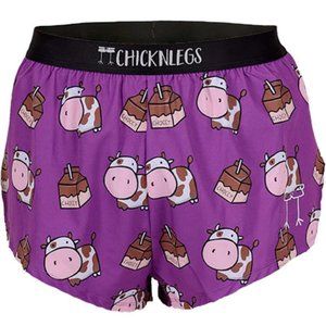 Men's Chicknlegs "Choccy Cows" Running Shorts, M